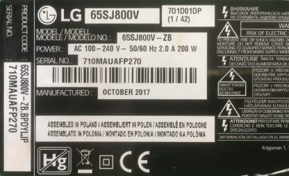 EAD63787910 EAD63787818 LG 65SJ800V-ZB LVDS KABLO - Görsel 5