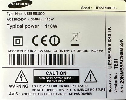 LTJ550HQ16-B BN9109034A SAMSUNG UE55ES8000SXTK PLEKSİ - Görsel 3