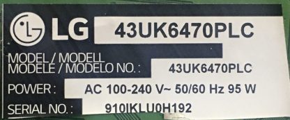 EBT64603056 EAX67872805 LG 43UK6470 MAİN BOARD - Görsel 4