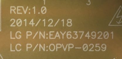 EAY63749201 OPVP-0259 LG 55UG870V POWER BOARD - Görsel 3