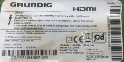 AP-P130AM 2955067202 WMG910R GRUNDIG 55GFU7900A POWER BOARD - Görsel 4