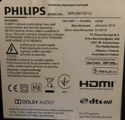 LB55073V0_02 LB55073V1_02 PHILIPS 55PUS6753/12 LED BAR - Görsel 3