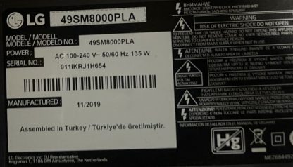 EAY65169901 EAX68248001 LG 49SM8200PLA POWER BOARD - Görsel 4