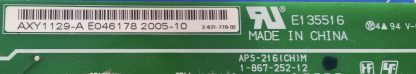 APS-2161 1-867-252-12 AXY1129-A PIONEER PDP-436PE POWER BOARD - Görsel 3