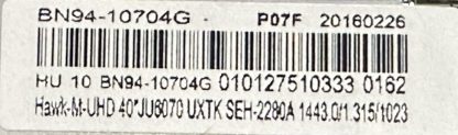 BN94-10704G BN41-02443A SAMSUNG UE40JU6070UXTK MAİN BOARD - Görsel 2