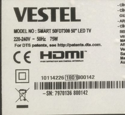 17IPS12 23321119 VESTEL SEG 49SC7600 POWER BOARD - Görsel 7