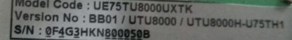 BN94-15328R BN41-02756B SAMSUNG UE75TU8000U MAİN BOARD - Görsel 4