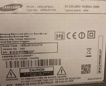 BN94-10165T BN41-02344D SAMSUNG UE50JS7200U MAİN BOARD - Görsel 2