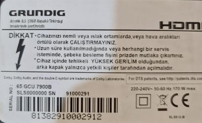 GRUNDIG 65GCU7900B SEHPA AYAĞI - Görsel 2