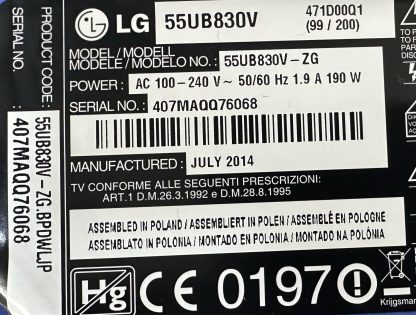 EBU62449714 EBT62954327 EBT63415607 EBT63458801 EAX66085703 LG 42UB820V MAİN BOARD - Görsel 8