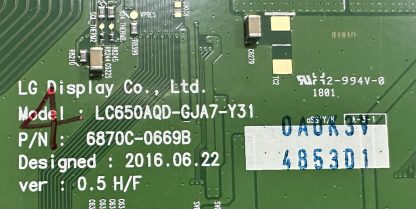6870C-0669B PHILIPS 55POS9002 T.CON BOARD - Görsel 2