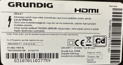 RC3214808/05 3139 238 30205 GRUNDIG 65GCU7900B KUMANDA - Görsel 5