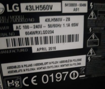 LG 43LH560V MAM636648 SEHPA AYAĞI - Görsel 4