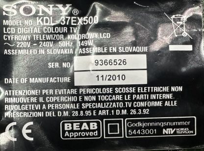 APS-254 1-881-411-22 SONY KDL-37EX500 POWER BOARD - Görsel 4
