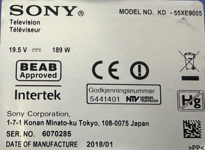 1-859-201-11 1-859-201-21 SONY KD-55XE9005 SPEAKER - Görsel 4
