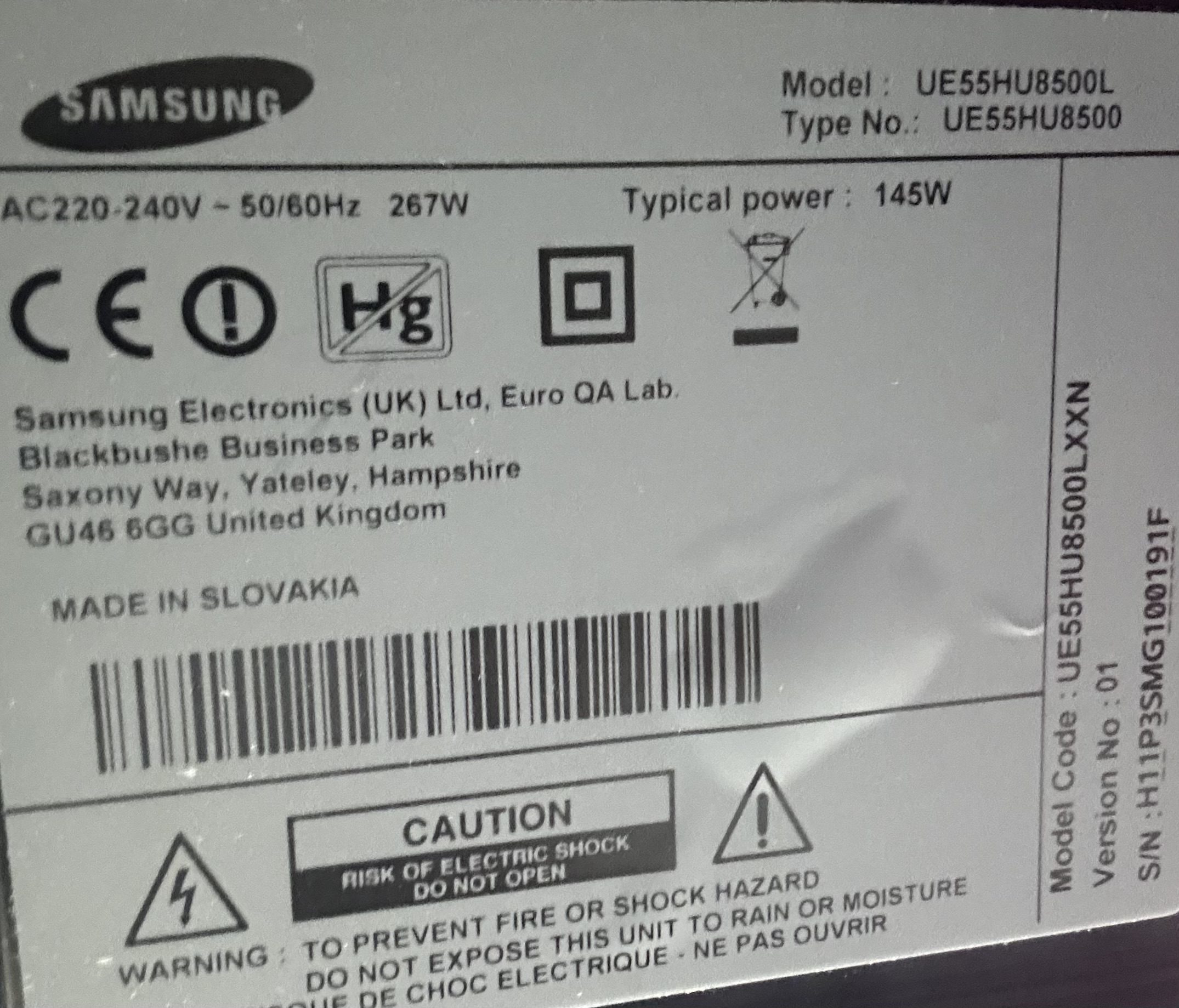 SAMSUNG UE55HU8500L PLEKSİ - Televizyon Parçaları, Televizyon Parçası