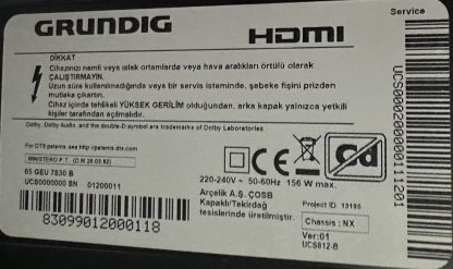 GRUNDIG 65GCU7900B SEHPA AYAĞI - Görsel 6