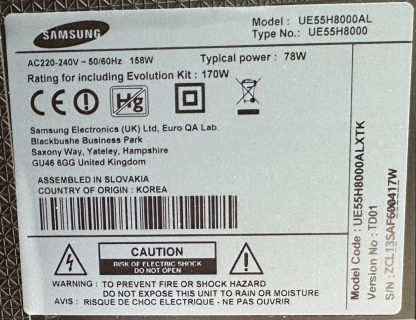 SAMSUNG UE55H8000AL SEHPA AYAĞI - Görsel 5