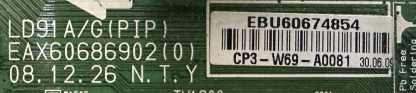EBU60674854 EAX60686902 LG 42LF2500-ZA MAİN BOARD - Görsel 2