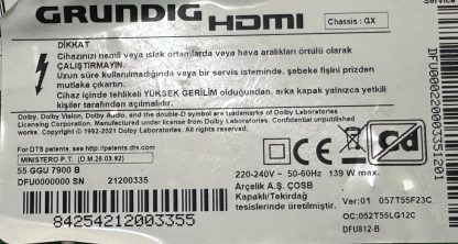 PW.130W2.621 GRUNDIG 65GGU7900B POWER BOARD - Görsel 3
