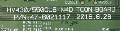 HV430/550QUB-N4D 47-6021117 LG 43UJ651V T.CON BOARD - Görsel 2