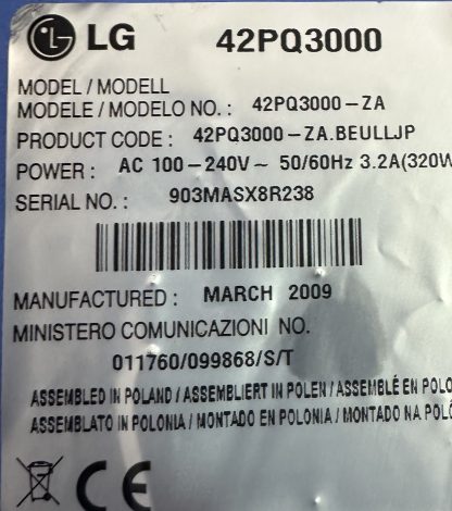 EBR64064303 LG 42PQ3000 T.CON BOARD - Görsel 2