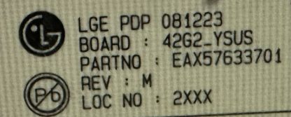 EBR56916604 EAX57633701 LG 42PQ3000 YSUS BOARD - Görsel 3