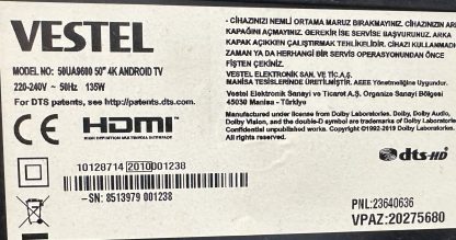 VESTEL 50U9600 SEHPA AYAĞI - Görsel 7