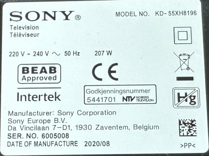 1-003-969-12 (100396812) SONY KD-65X9005A SENSÖR - Görsel 6