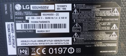 EAY64388841 EAX66923301 LG 60UH605-ZC POWER BOARD - Görsel 5