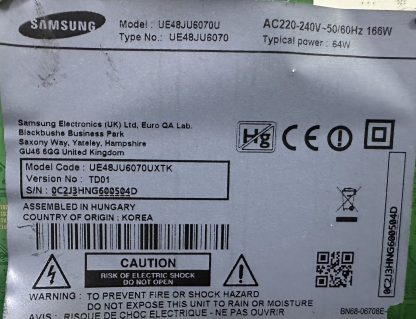 BN94-10704H BN94-08640X SAMSUNG UE48JU6070UXTK MAİN BOARD - Görsel 5