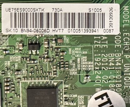 BN94-06006D BN94-05576F BN41-01800B SAMSUNG UE75ES9000SXTK MAİN BOARD - Görsel 2