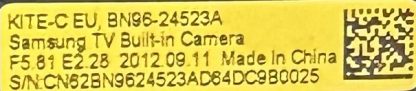 BN96-24523A SAMSUNG UE75ES9000SXTK CAMERA - Görsel 2