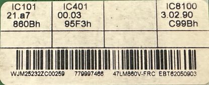 EBT62050903 EAX64583702 LG 47LM860V T-CON BOARD - Görsel 2