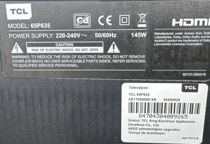 TCL 65P635 SEHPA AYAĞI