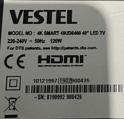 VESTEL 49UD8460 SEHPA AYAĞI - Görsel 5