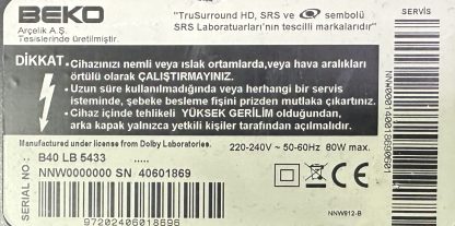 BEKO B40LW5533 SEHPA AYAĞI - Görsel 8