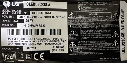 6870C-0852A LG 0LED55CX6LA T.CON BOARD - Görsel 3