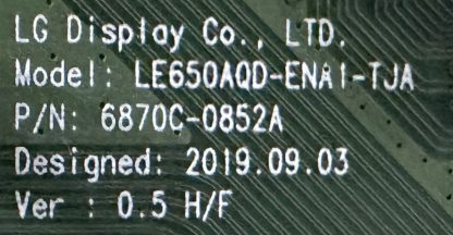 6870C-0852A LG 0LED55CX6LA T.CON BOARD - Görsel 2