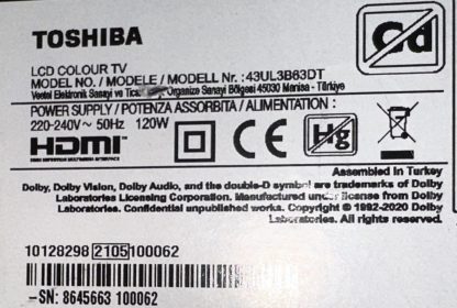 TOSHIBA 43UL3B63DT SEHPA AYAĞI - Görsel 5