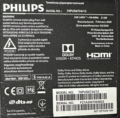 PHILIPS 70PUS6724/12 SEHPA AYAĞI - Görsel 5