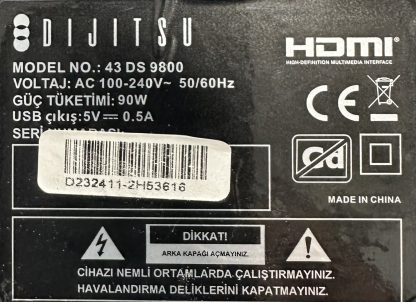 DCBHM-C168A_02 DIJITSU 43DS9800 T.CON BOARD - Görsel 4