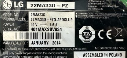 EBU62120014 EAX65359602 LG 22MA33D MAİN BOARD - Görsel 3
