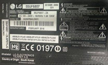 EAY63989201 EAY64009301 EAX66490601 EAX66490501 LG 49UF6807 POWER BOARD - Görsel 4