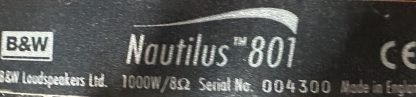 B&W NAUTİLUS 801 HOPARLÖR - Görsel 4