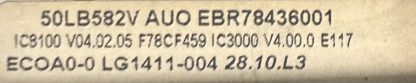 EBR78436001 EBT62987233 EAX65610905 LG 55LB582V-ZJ MAİN BOARD - Görsel 3