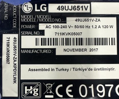 EAD63969909 EAD63969908 LG 49UJ651V LVDS KABLO - Görsel 3